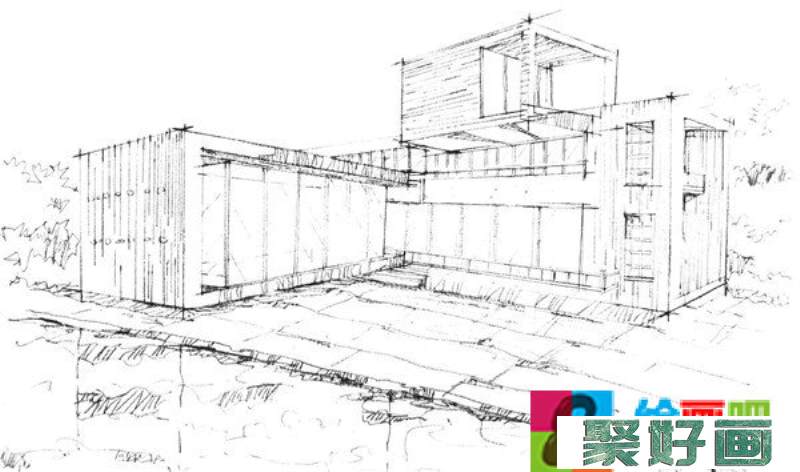 现代建筑速写步骤教程