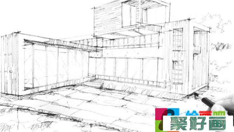 现代建筑速写步骤教程
