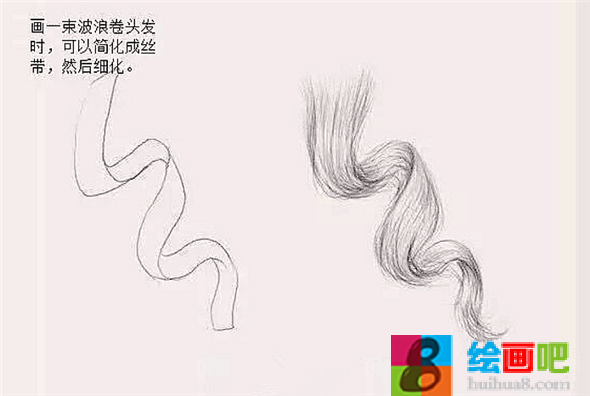 素描教程：头发的素描画画法精讲解析