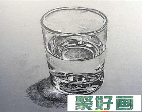 素描玻璃杯怎么画