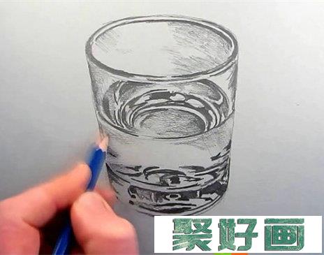 素描玻璃杯的画法步骤