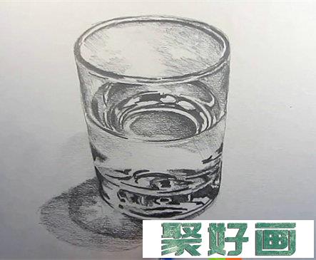 素描玻璃杯的画法步骤