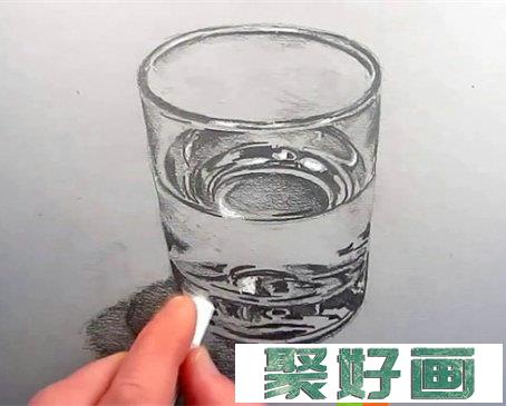 素描玻璃杯的画法步骤