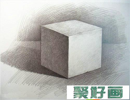 几何体素描入门教程：素描正方体