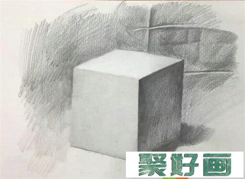 几何体素描入门教程：素描正方体