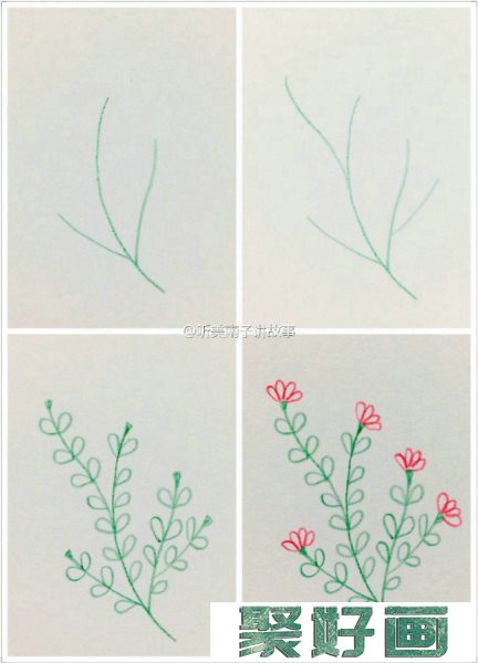 简单彩铅植物简笔画教程 小清新植物简单彩铅画素材图片_www.youyix.com