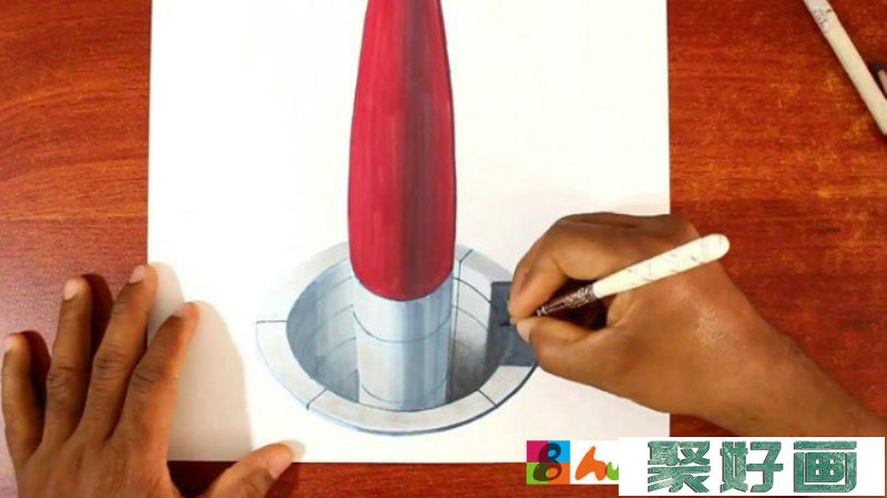 【视频】3D超写实彩铅加马克笔手绘画导弹发射井视频教程_www.youyix.com