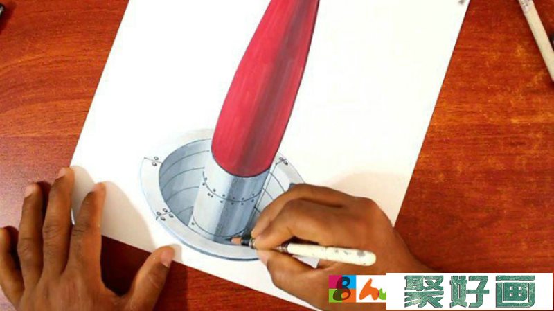 【视频】3D超写实彩铅加马克笔手绘画导弹发射井视频教程_www.youyix.com