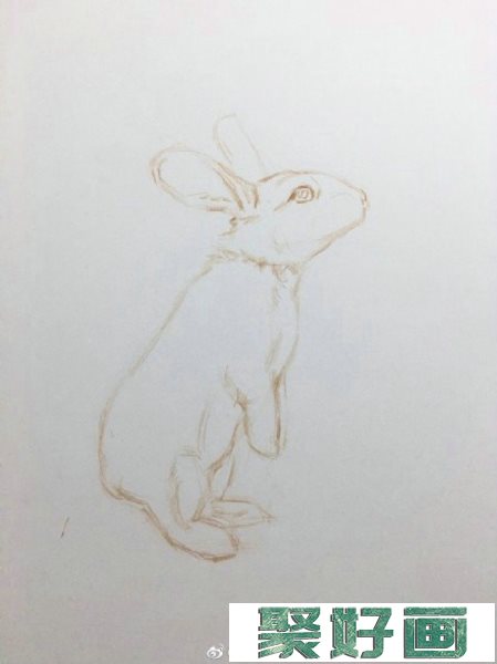 小兔子彩铅画图片 兔子彩铅手绘教程 兔子怎么画 兔子彩铅的画法_www.youyix.com
