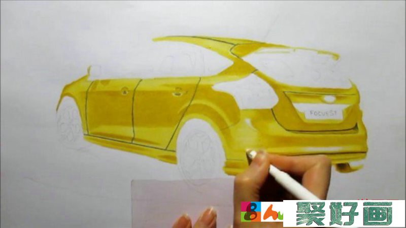 【视频】较写实的小汽车彩铅手绘视频教程 两厢车彩铅手绘视频图片_www.youyix.com