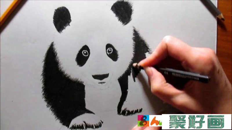 【视频】可爱的大熊猫彩铅手绘视频过程 简单的大熊猫画法_www.youyix.com