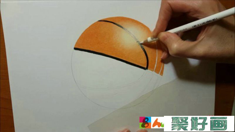 【视频】逼真的篮球彩铅画教程视频 逼真的篮球怎么画画法_www.youyix.com