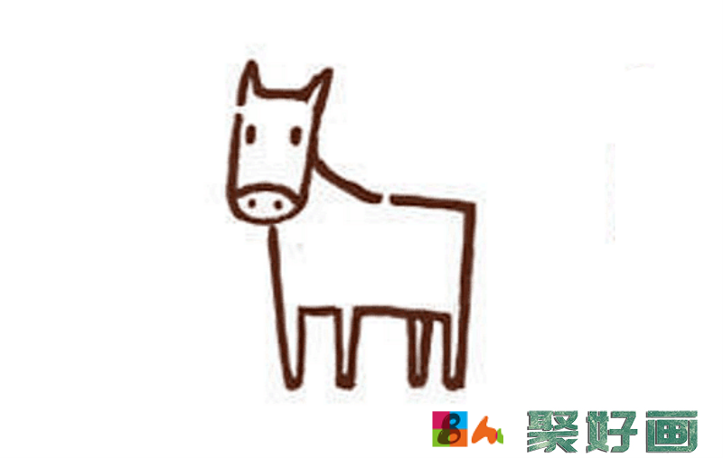 儿童画教程：简单的斑马画法