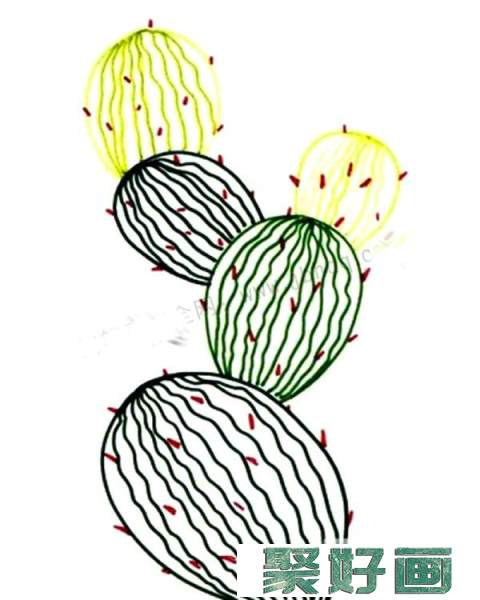 儿童水彩画仙人掌植物步骤教程 儿童画仙人掌怎么画