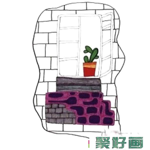 儿童画基础教程 窗外的风景创意儿童画