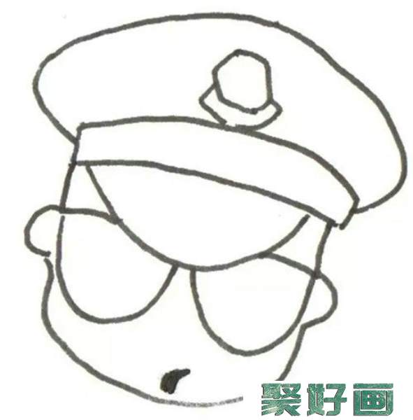 儿童画教程：警察叔叔儿童画画法