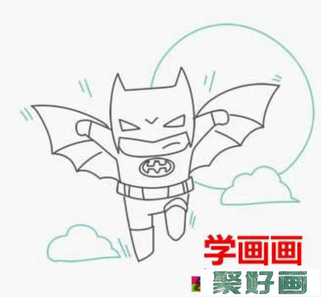 蝙蝠侠简笔画图片