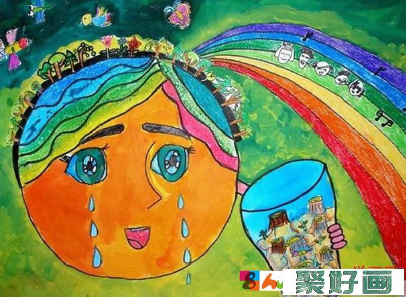 环保节约用水儿童画优秀获奖作品欣赏