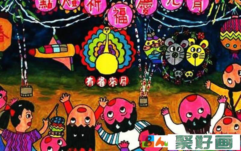 我的新年愿望儿童画 2018新年愿望图幼儿园