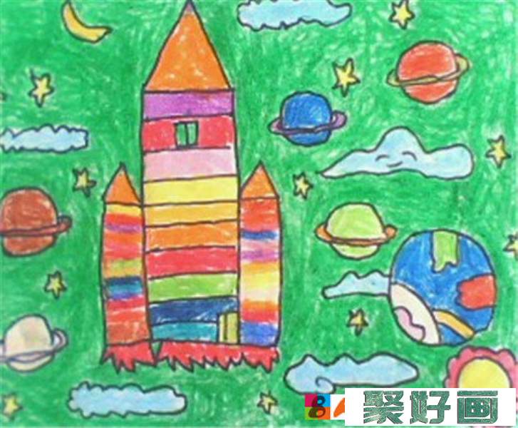 儿童科幻画：小孩子的星球