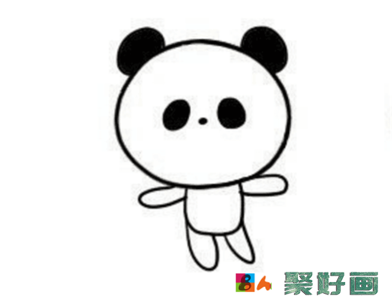 大熊猫怎么画?大熊猫儿童画教程