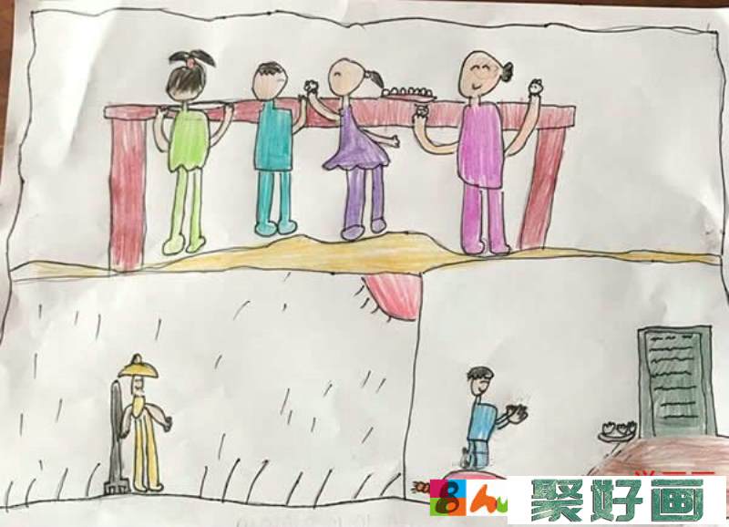 四年级小学生简单的清明节主题儿童画作品