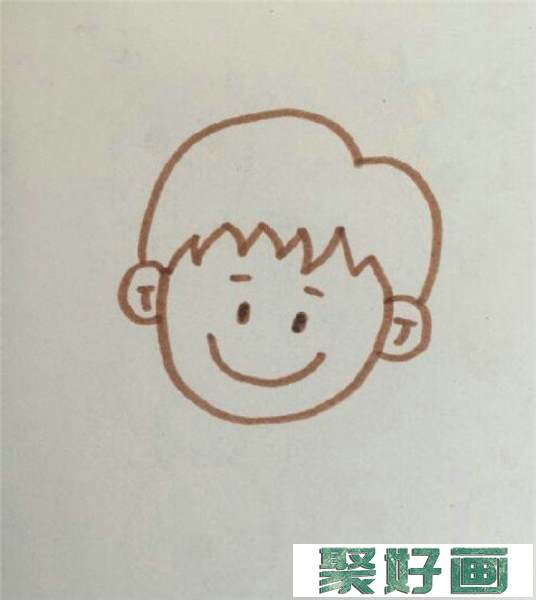 儿童画教程：画一个小男孩儿