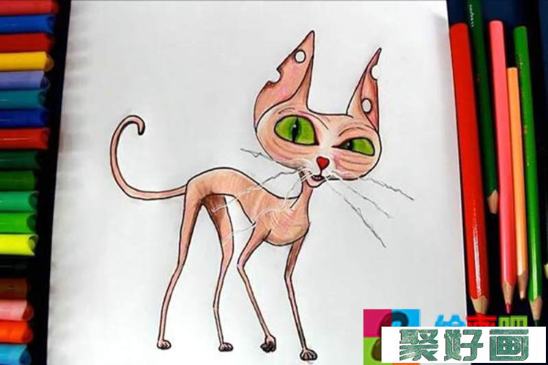 儿童画教程：高贵冷艳的狐狸小姐画法图解步骤