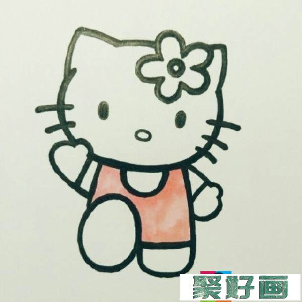 怎样画Hellokitty?Hellokitty儿童画教程