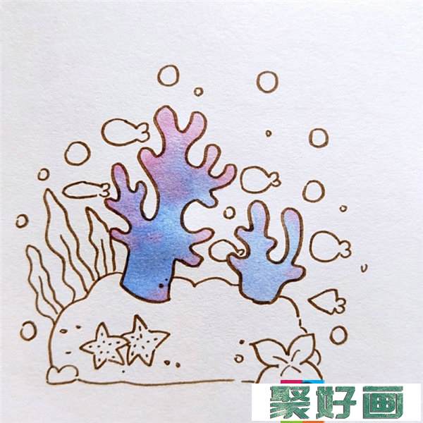 珊瑚儿童画教程