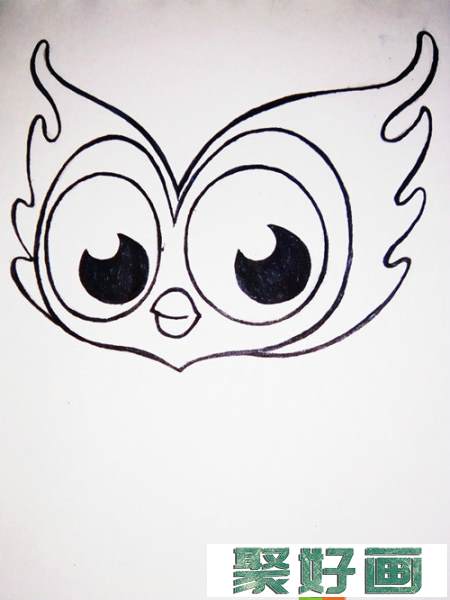 儿童画猫头鹰怎么画