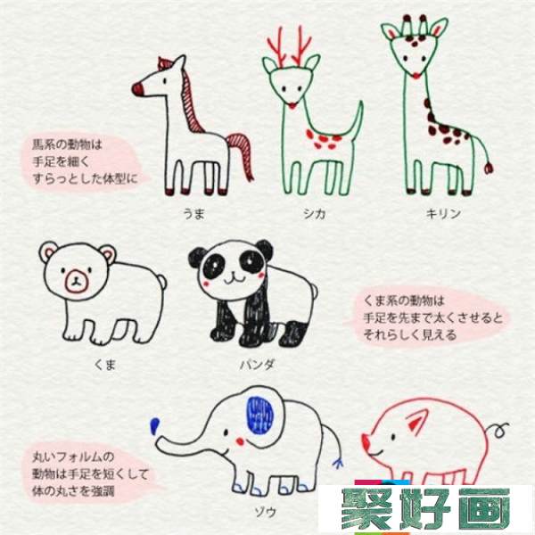 几种小动物儿童画的画法集合几种小动物儿童画的画法集合