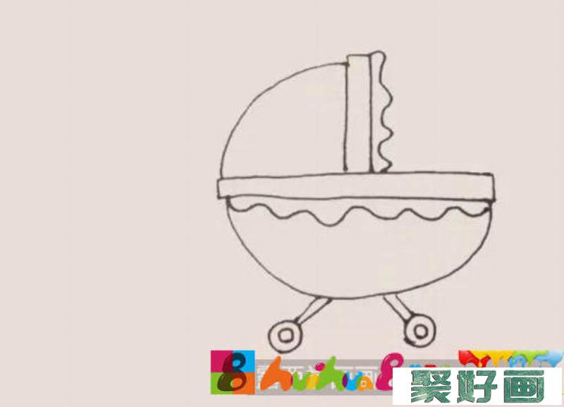 婴儿车儿童画过程