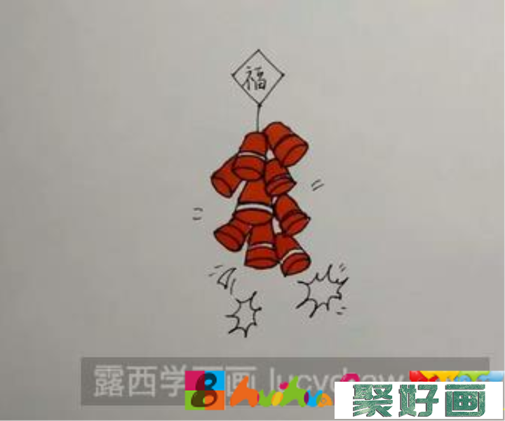 鞭炮儿童画