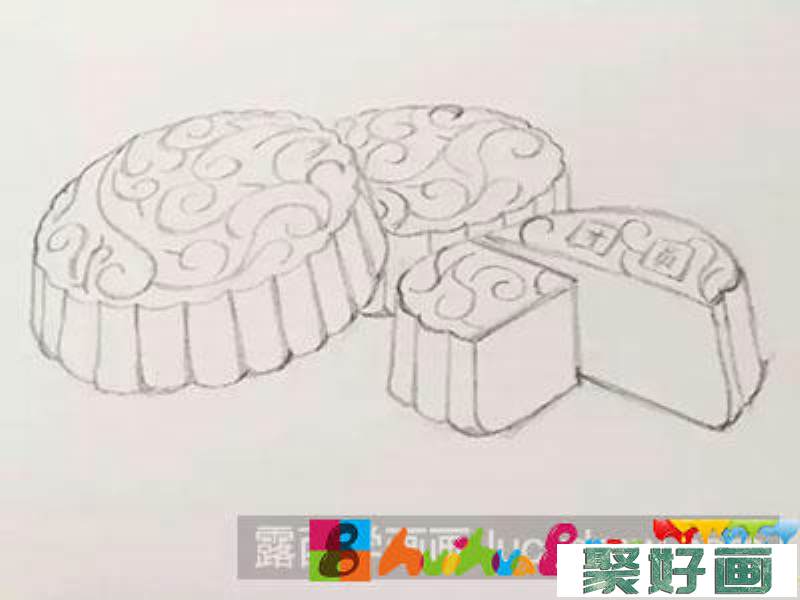 儿童画教程：怎么绘制中秋月饼