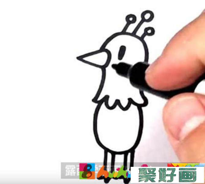 儿童画教程：教你画孔雀