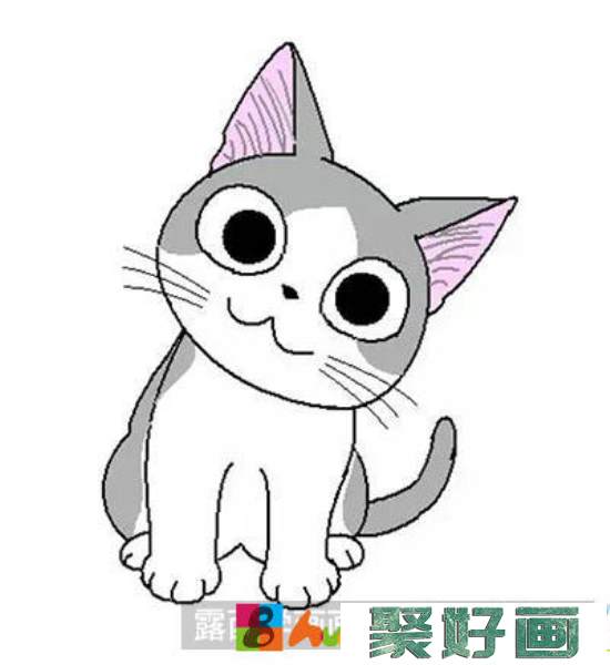 儿童画教程：教你画起司猫