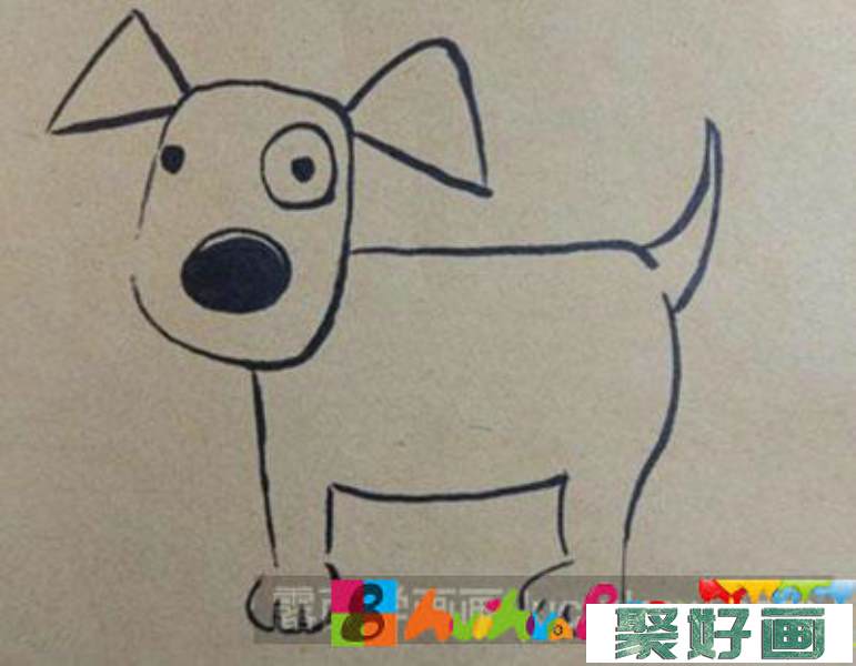 儿童画教程：小狗怎么绘制