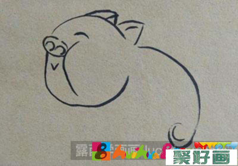 儿童画教程：小猪怎么画