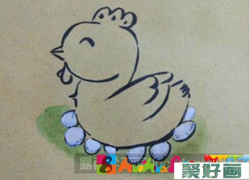 儿童画卡通小鸡怎么画