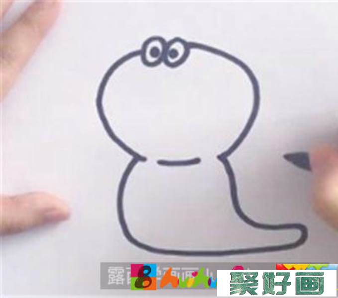 怎么画儿童画蜗牛