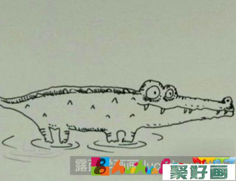 儿童画鳄鱼怎么画