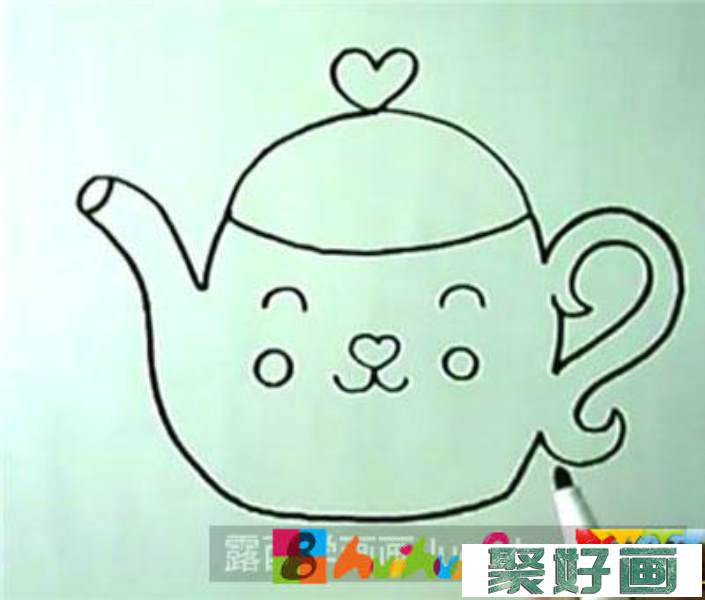 儿童画茶壶怎么画