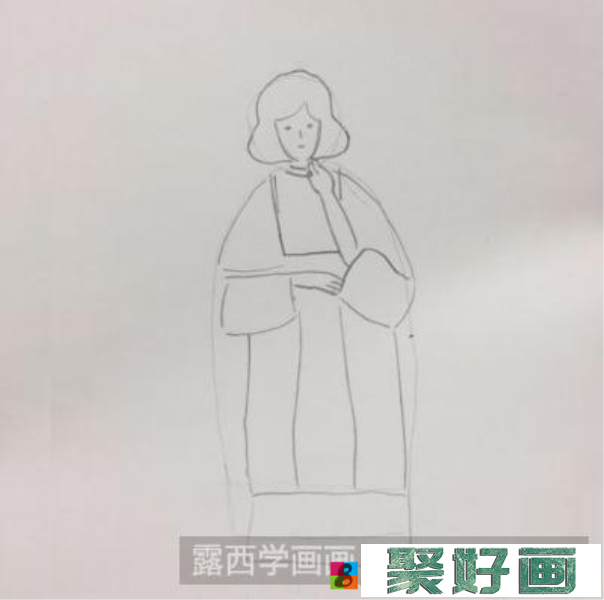 大衣女孩的画法