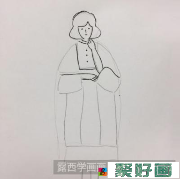 大衣女孩的画法