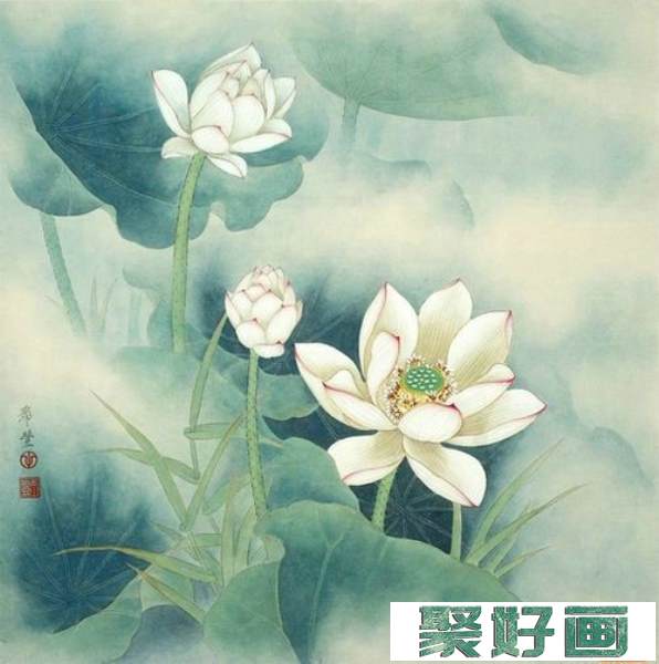 中国画莲花图片