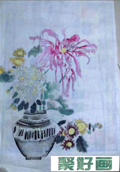 儿童国画菊花的画法-漂亮的菊花