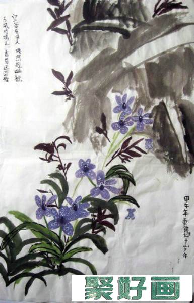 儿童<a href=../zhonglei/zhongguohua/xieyi/ target=_blank class=infotextkey>水墨画</a>银奖作品：花语，参赛年龄8岁