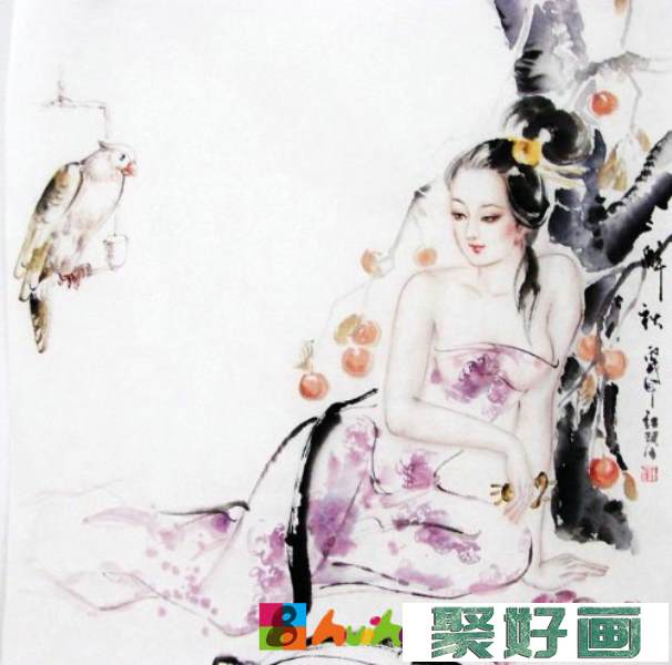 刘红琴仕女国画作品