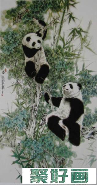 四川刁华甫国画作品熊猫